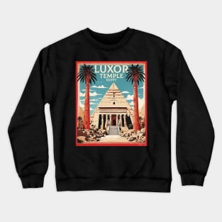 Luxor Temple Egypt Vintage Poster Tourism Crewneck Sweatshirt